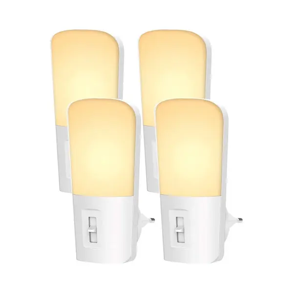 Qumax Led Nachtlampje Stopcontact 4 Stuks - Dimbare Nachtlampjes Met Sensor - Nachtlampje Babykamer - Nacht Lamp - Dag En Nacht Sensor - Kinderen & thumbnail