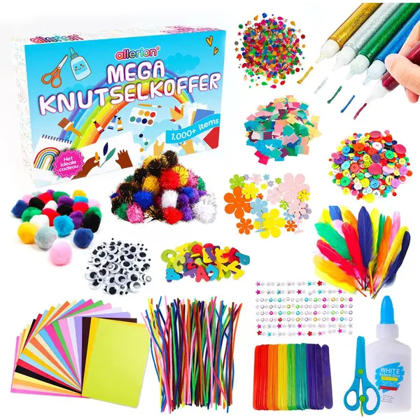 Allerion® Allerion Knutseldoos - Knutselpakket Voor Kinderen - 1000+ Onderdelen thumbnail
