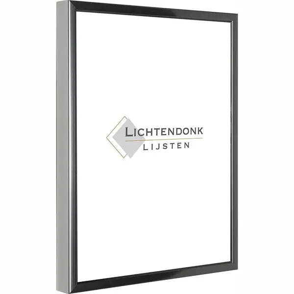 Lichtendonk Aluminium Wissellijst Chrome Antraciet (glans) A1 - 59, 4 X 84, 1cm - Ontspiegeld Acrylite - Salerno thumbnail