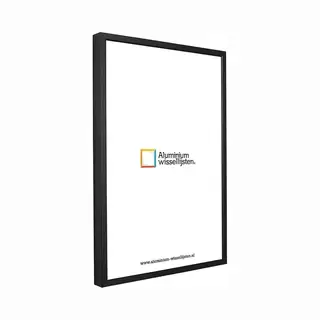 Lichtendonk Wissellijst 15x20 Zwart - Alu Pro-Line – Ontspiegeld Uv Werend Acrylite - Posterlijst – Fotolijst – Fotokader – Cadre Photo – Photoframe -