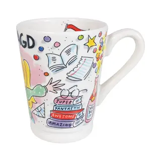 Blond Amsterdam Xl Becher Geslaagd Abschlussgeschenk, Handbemalt, 0, 5L, Fröhliches Design