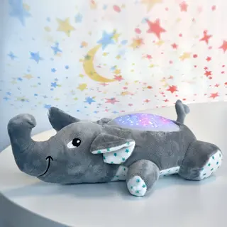 MikaMax - Ster Olifant Projector - Nachtlamp Met Sterrenhemel & 13 Liedjes - 30x21x11 Cm