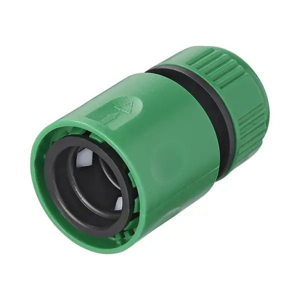 ProPlus Slangkoppeling Met Waterstop - Kunststof - Voor 13-15 Mm Tuinslangen - Groen - Universeel thumbnail