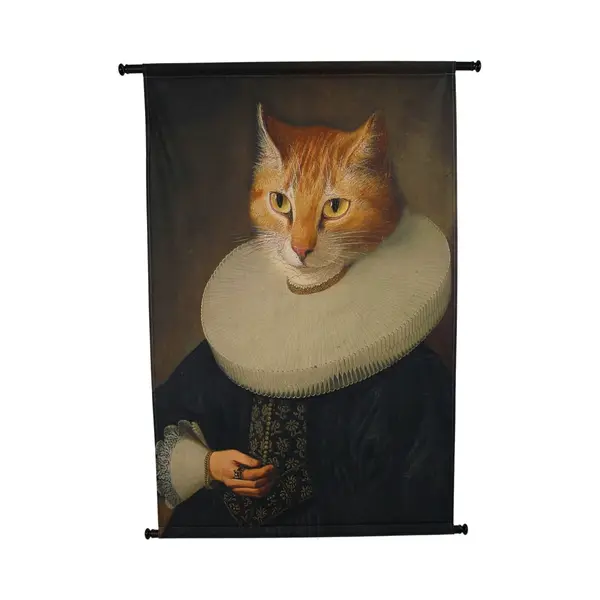 Hd Collection Wall Hanging Cat Brown 110x3x83cm thumbnail