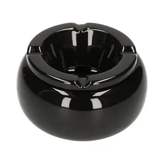 Cepewa Stormasbak - Zwart - 11 Cm - Rond - Terrasasbak - Buiten Asbak - Tafelaccessoires - Tuin Artikelen