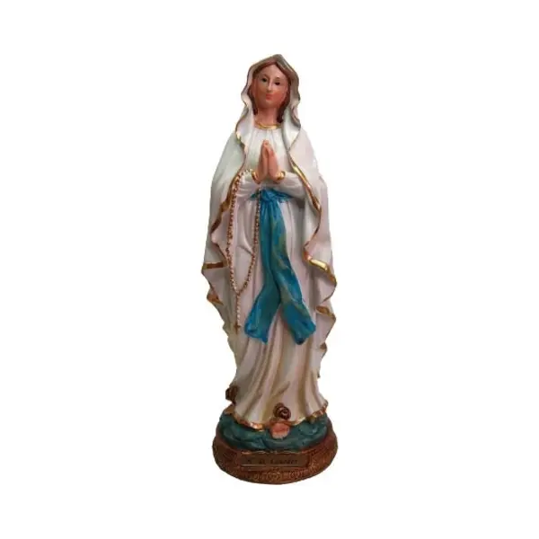 Kerstbeeldje - Maria Lourdes - Polystone - Heilige Maria - 23 Cm - Religieuze Beelden thumbnail