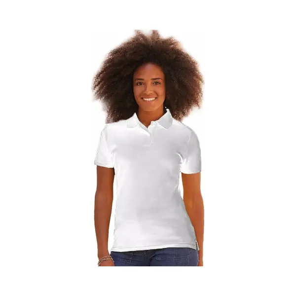 Fruit of the Loom Wit Poloshirt Korte Mouw Voor Dames Xl (42) thumbnail