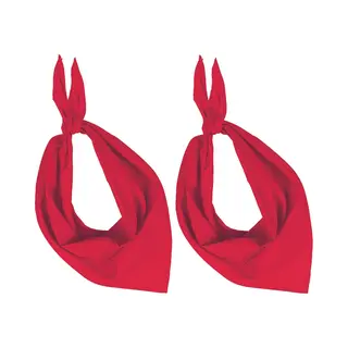 Kariban 2x Zakdoek Bandana Rood - Hoofddoekjes