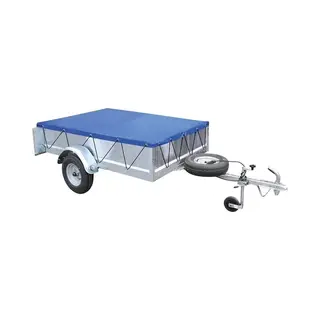 Afdekzeil Aanhanger - Blauw - 208 X 114 Cm - Met Koord - Weerbestendig