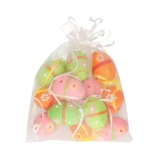G. Wurm Wurm Paaseieren - 12x Stuks - Multicolor - Decoratie - Pasen - Paasversiering