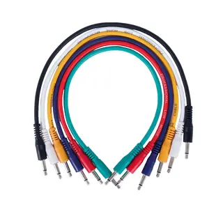 Devine PATCH3535-Rb-15cm Lot De 6 Câbles Patch Jack Mono 3, 5 Mm 15 Cm