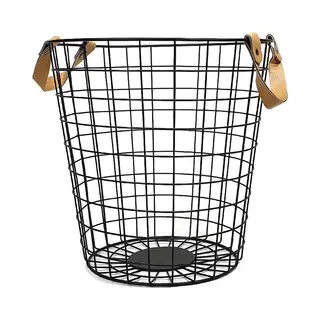 Quvio Opbergmand Draadstaal - Opbergmanden Met Handvaten - Draadmand - Mand - Manden - Dekenkist - Grote Uitvoering - 43 Liter - 38 X 38 X 37, 5 Cm