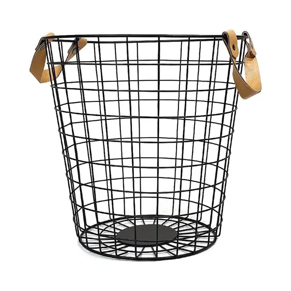 Quvio Opbergmand Draadstaal - Opbergmanden Met Handvaten - Draadmand - Mand - Manden - Dekenkist - Grote Uitvoering - 43 Liter - 38 X 38 X 37, 5 Cm thumbnail