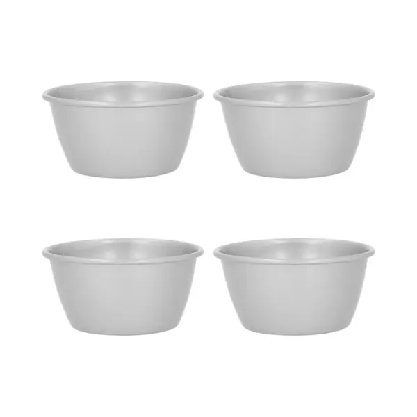 Krumble Puddingvorm - Set Van 4 - Timbaalvorm - Puddingvorm - Pannacottavorm - Lichtgrijs - Metaal - 8 X 4 Cm thumbnail