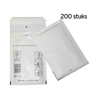 200 Stuks - Luchtkussen Enveloppen A (Bubbeltjes Envelop A/11) Binnenmaat 100 X 160mm (10x16cm) Maat A6 A11