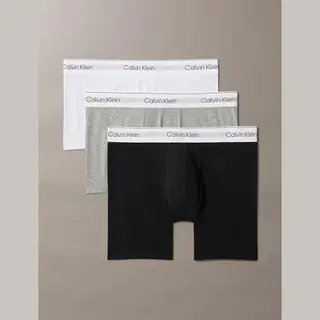 Calvin Klein Icon Cotton Stretch Boxer Briefs (3-pack) - Heren Boxers Extra Lang - Zwart - Grijs - Wit