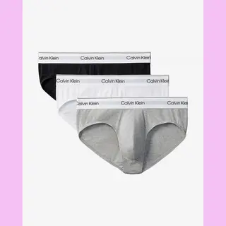 Calvin Klein Tommy Hilfiger Hip Brief 3PK 2VA - Black Bodies W Fall Berry Fr Small, Schwarz/Weiß/Grau Heather, S