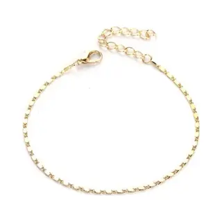 Fako Bijoux® - Enkelbandje - Enkelsieraad - Ketting Fijn - Goudkleurig