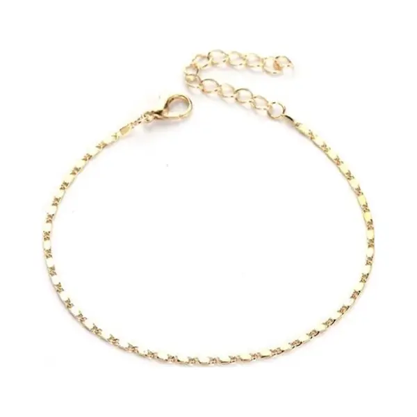 Fako Bijoux® - Enkelbandje - Enkelsieraad - Ketting Fijn - Goudkleurig thumbnail