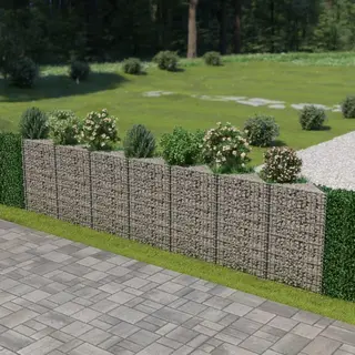 VidaXL Gabionenwand Verzinkter Stahl 450×30×100 Cm