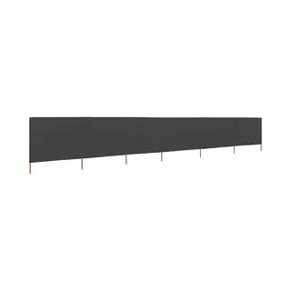 6-panel Wind Screen Fabric 800x120 Cm Anthracite Vidaxl