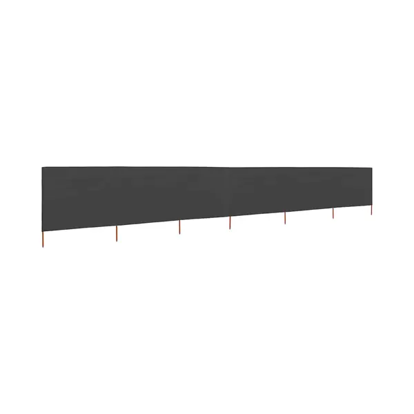 6-panel Wind Screen Fabric 800x120 Cm Anthracite Vidaxl thumbnail