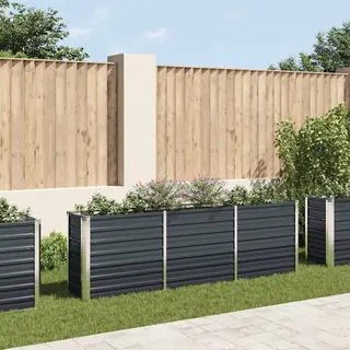VidaXL Garten-Hochbeet Verzinkter Stahl 240 X 40 X 77 Cm Anthrazit