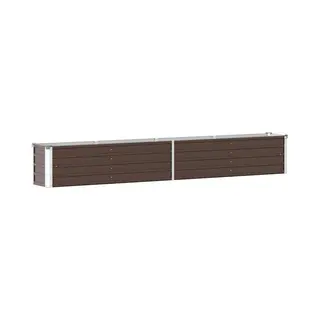 Garten-hochbeet Verzinkter Stahl 320×40×45 Cm Braun Vidaxl