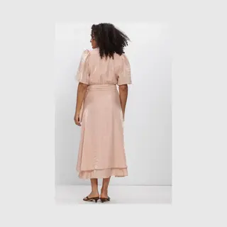 Freebird Layer F-wv-trans-struc-26-2 Dames - Jurk - Lichtroze - Maat S