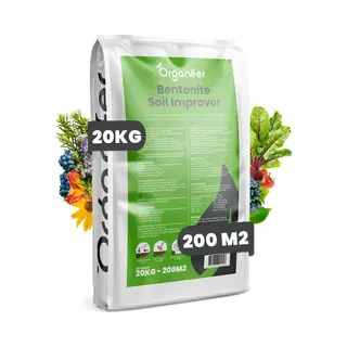 Bentoniet Klei - (20 Kg – Voor 200 M2) - Zandgrond Bodemverbeteraar - Organifer