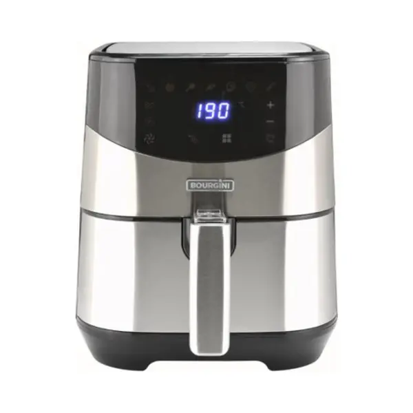 Bourgini Health Fryer Plus Enkel 4 l Vrijstaand 2000 W Zwart, Roestvrijstaal thumbnail
