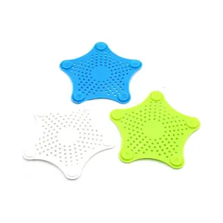 Siliconen Badkamerzeefjes - Keukenzeefjes - Gootsteenzeefjes Blauw 1 Stuk Gootsteenputje Zeef Gootsteenmat Doucheputje Zeef Blue 1 Pack