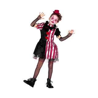 Wilbers & Wilbers Duistere Clown Jurkje Kort Halloween Kind - Maat 164
