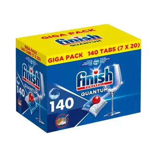Finish Quantum All In One Regular Vaatwastabletten - 140 Capsules