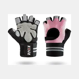 Zeuz Sport & Fitness Handschoenen Dames – Krachttraining Artikelen – Geschikt Voor Gym & CrossFit Training – Roze & Zwart – Maat M