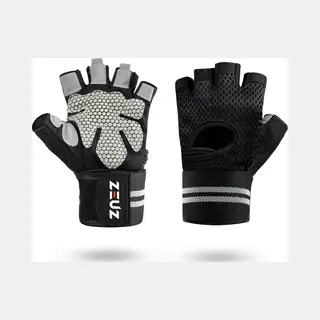 Zeuz Sport & Fitness Handschoenen Heren & Dames – Geschikt Voor Krachttraining & CrossFit – Grijs & Zwart – Maat M
