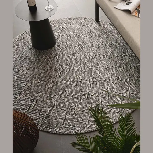 Nordic Weavers Rond Buitenkleed - Var Grijs 300 Cm thumbnail