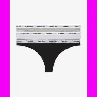 Calvin Klein Modern Logo Thong Black White Grey (3 Units) - Xl
