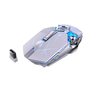 Elementkey DML3 Draadloze Usb 2.4Ghz Gaming Muis Met 7 Kleuren Verlichting- Stille Optische Ergonomische Muis – 1600 Dpi - Wit