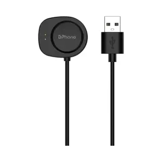 DrPhone Usb Oplaadkabel 1m – Geschikt Voor Amazfit T-Rex 3 A2322 & Balance 2 A2286 – Magnetische Smartwatch Charger 5V 1A - Zwart