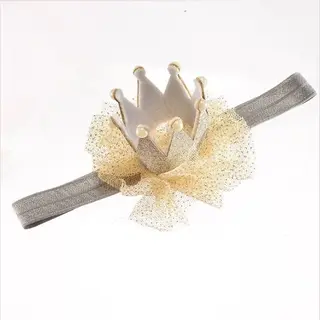 Go Go Gadget Go Gadget - Haarband - Glitter - Kroontje - Baby - Peuter - Kleuter - Prins/ Prinses - Zilver