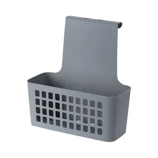 Badkamer Of Kast Opberg/sorteer Hang Mandje - 24 X 10 X 25 Cm - Hangmandje / Kastmandje Voor Aan De Deur - Grijs