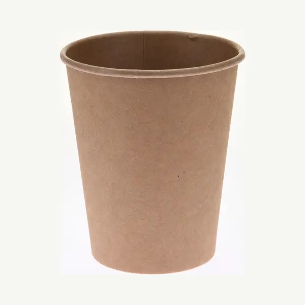 Excellent Houseware Papieren Koffiebeker/drinkbeker - 10x Stuks - 250 Ml - Gerecycled Kraft Papier - Biologisch Afbreekbaar - Wegwerp Bekers thumbnail
