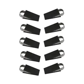 Benson Deurstopper/wig - 10x - Rubber/Rvs - 13 X 5 X 3 Cm - Deurklem - Antislip Onderkant