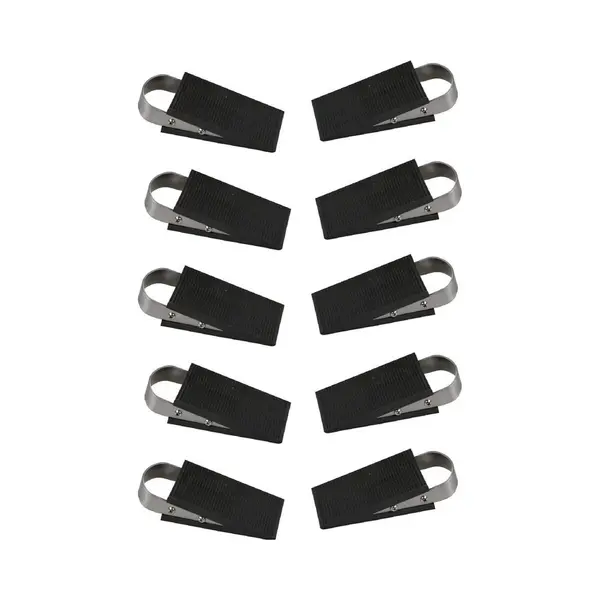 Benson Deurstopper/wig - 10x - Rubber/Rvs - 13 X 5 X 3 Cm - Deurklem - Antislip Onderkant thumbnail