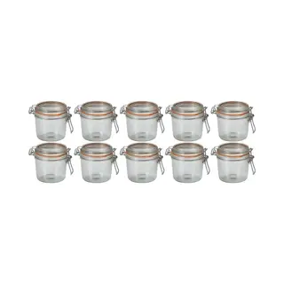Le Parfait Voorraad/weckpot - 10x - Glas - Transparant - 10 X 8, 5 Cm - 350 Ml