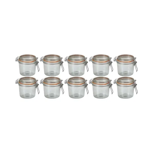 Le Parfait Voorraad/weckpot - 10x - Glas - Transparant - 10 X 8, 5 Cm - 350 Ml thumbnail
