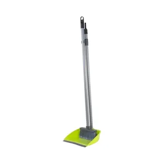 Kunststof Stoffer En Blik Met Lange Stelen 76 Cm - Schoonmaak Artikelen - Bezem/veger Met Lange Steel