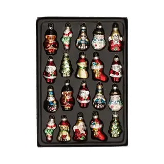 G. Wurm Kersthangers - 10 St - Kerst Figuurtjes - Glas - 5 Cm