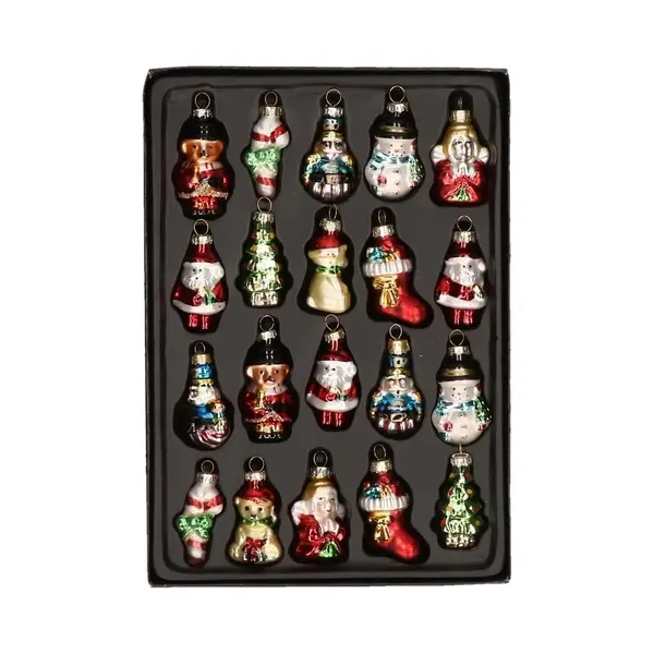 G. Wurm Kersthangers - 10 St - Kerst Figuurtjes - Glas - 5 Cm thumbnail